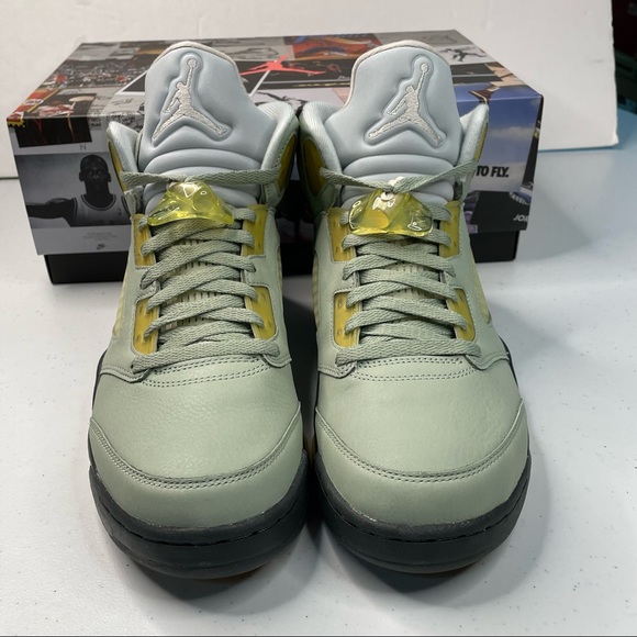 Air Jordan 5 Retro Mens Size 10 Jade Horizon Sneakers Basketball Shoes - Picture 5 of 10